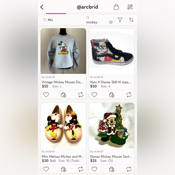 Vans X Disney Sk8 Hi tops shoes Mickey Mouse and friends sz W-6, M-4,5 - Picture 15 of 15